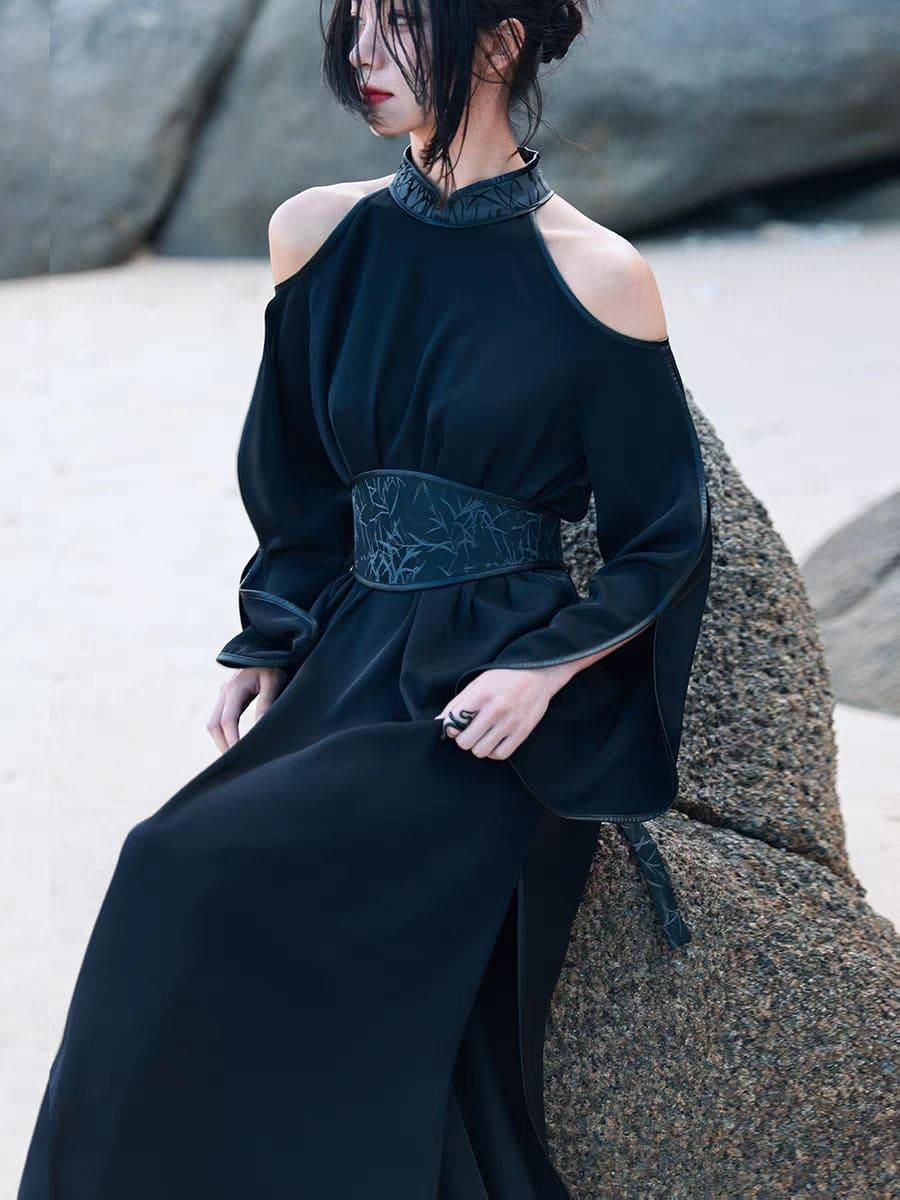 Black Dress | Wuxia Style Hanfu Dresses | Modern Chinese Clothing for Women Black Dress | Wuxia Style Hanfu Dresses | Modern Chinese Clothing for Women