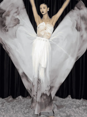 Black&White Chinese Dance Dress outfit - Yandan_Hanfu