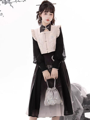 Black Dress New China Style - Yandan_Hanfu