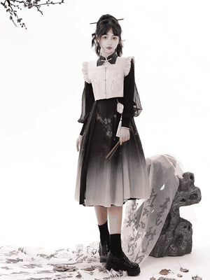 Black Dress New China Style - Yandan_Hanfu