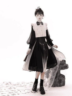 Black Dress New China Style - Yandan_Hanfu