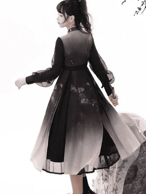 Black Dress New China Style - Yandan_Hanfu