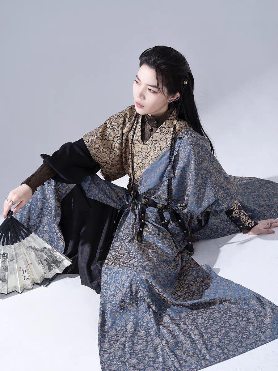 Gender Neutral Hanfu by Yandan Hanfu Black Modern Hanfu Dress Male & Female Hanfu Scarf / M Gender Neutral Hanfu by Yandan Hanfu Black Modern Hanfu Dress Male & Female Hanfu Scarf / M