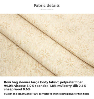 Sui’an – Winter Knit Set | Hanfu-Inspired Bijia Vest with Bow-Sleeve Top and Flowy Skirt - Yandan_Hanfu