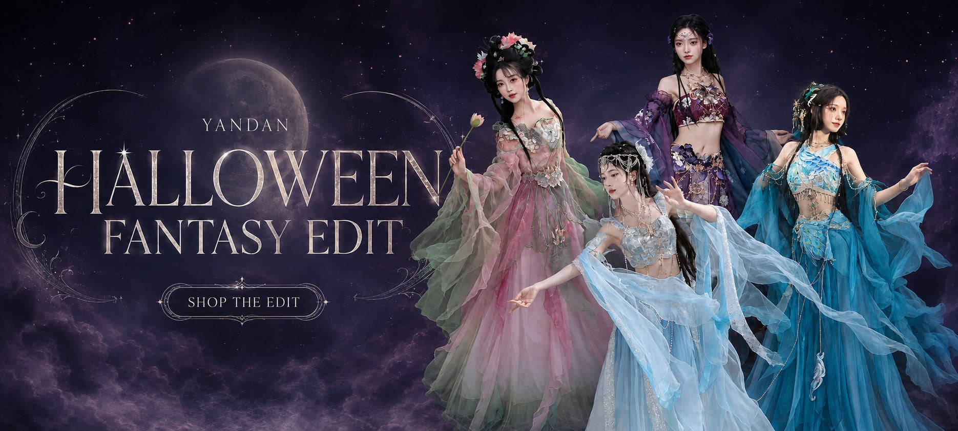 Shop the Yandan Halloween Fantasy Edit: Peacock Plume, GU, Lotus Fairy and Dance of the Peacock