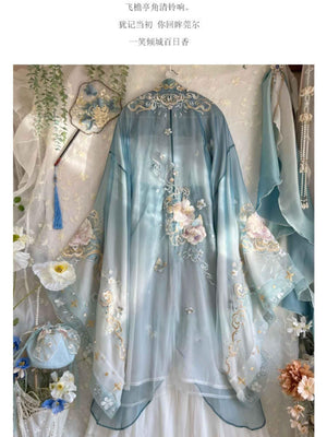 Tang Dynasty | Blue Traditional Hanfu (白茶) - Yandan_Hanfu