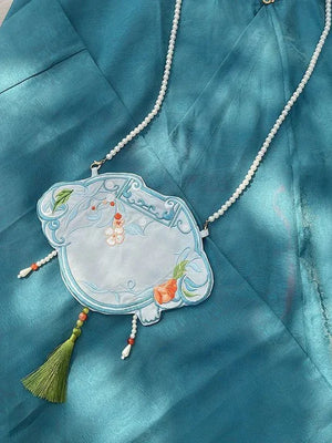 Blue Embroidery Hanfu Bag - Yandan_Hanfu