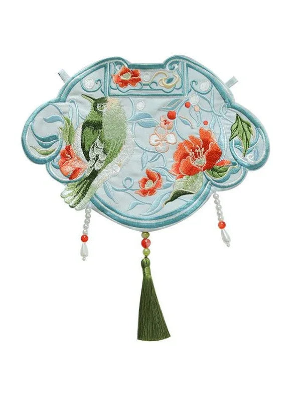 Blue Embroidery Hanfu Bag - Yandan_Hanfu