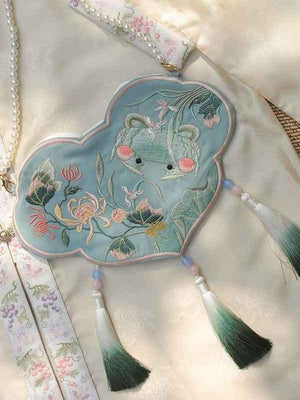 Green Embroidery Hanfu Bag - Yandan_Hanfu