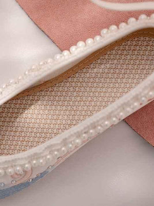 Hanfu Shoes | Chinese Traditional Shoes-White&Blue - Yandan_Hanfu