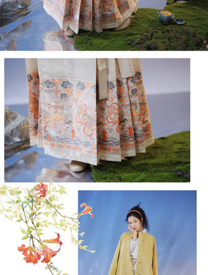 Mamian | Hanfu Dress | Red White - Yandan_Hanfu