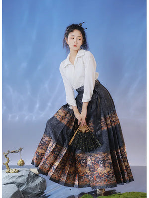 Mamian | Hanfu Dress | Red White - Yandan_Hanfu