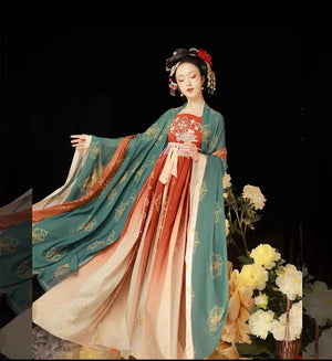 Tan dynasty embroidered hanfu dress - Yandan_Hanfu