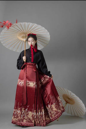 Ming Dynasty|JIUMI Modern Hanfu Set| Mamian - Yandan_hanfu_china