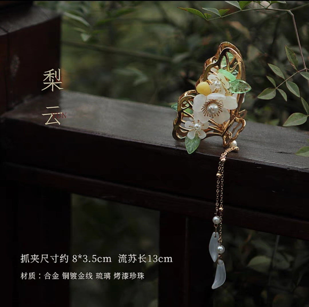 FlowerTassel Claw Clip - Yandan_hanfu_china