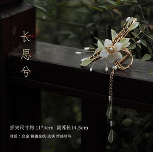 FlowerTassel Claw Clip - Yandan_hanfu_china