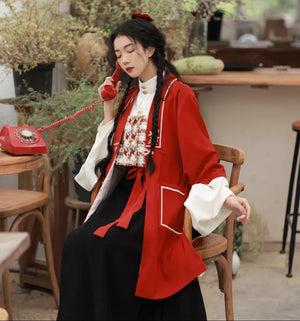 Ming Dynasty | Winter Modern Hanfu | Mamian - Yandan_Hanfu