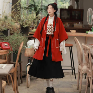 Ming Dynasty | Winter Modern Hanfu | Mamian - Yandan_Hanfu