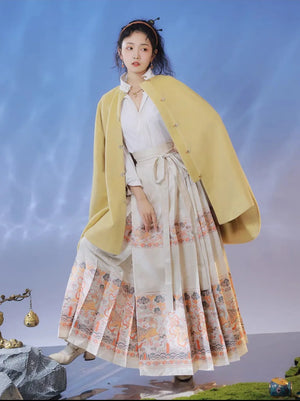 Mamian | Hanfu Dress | Red White - Yandan_Hanfu