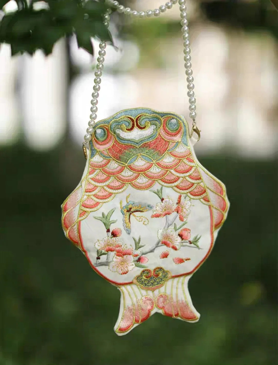 Hanfu Goldfish Embroidered Bag - Yandan_Hanfu