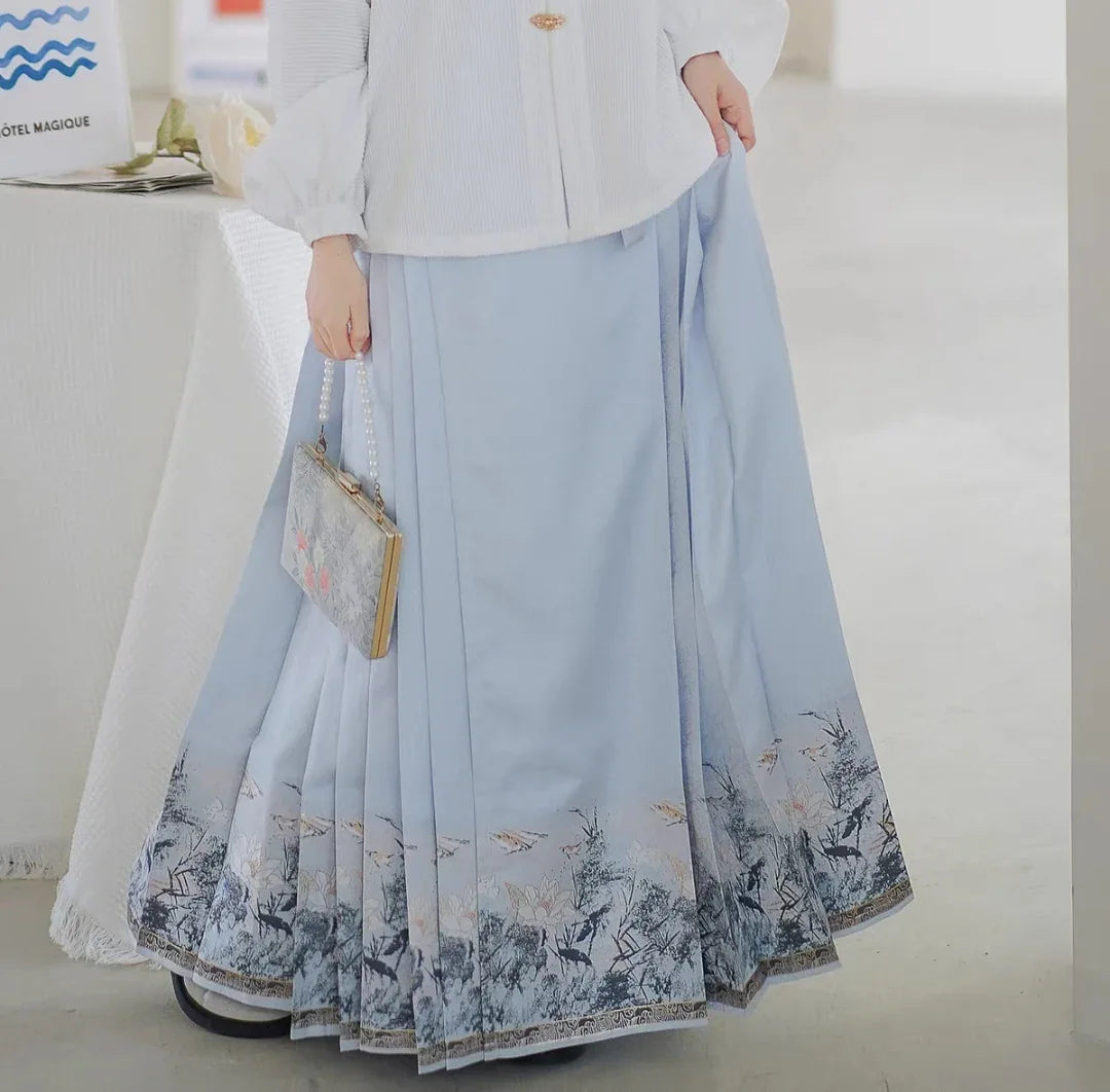 Mamian Dress【月华赋】 White/Purple/Blue/Black/Red - Yandan_Hanfu