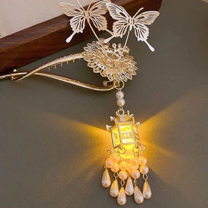 Lantern butterfly hairpin 【新中式】 - Yandan_Hanfu