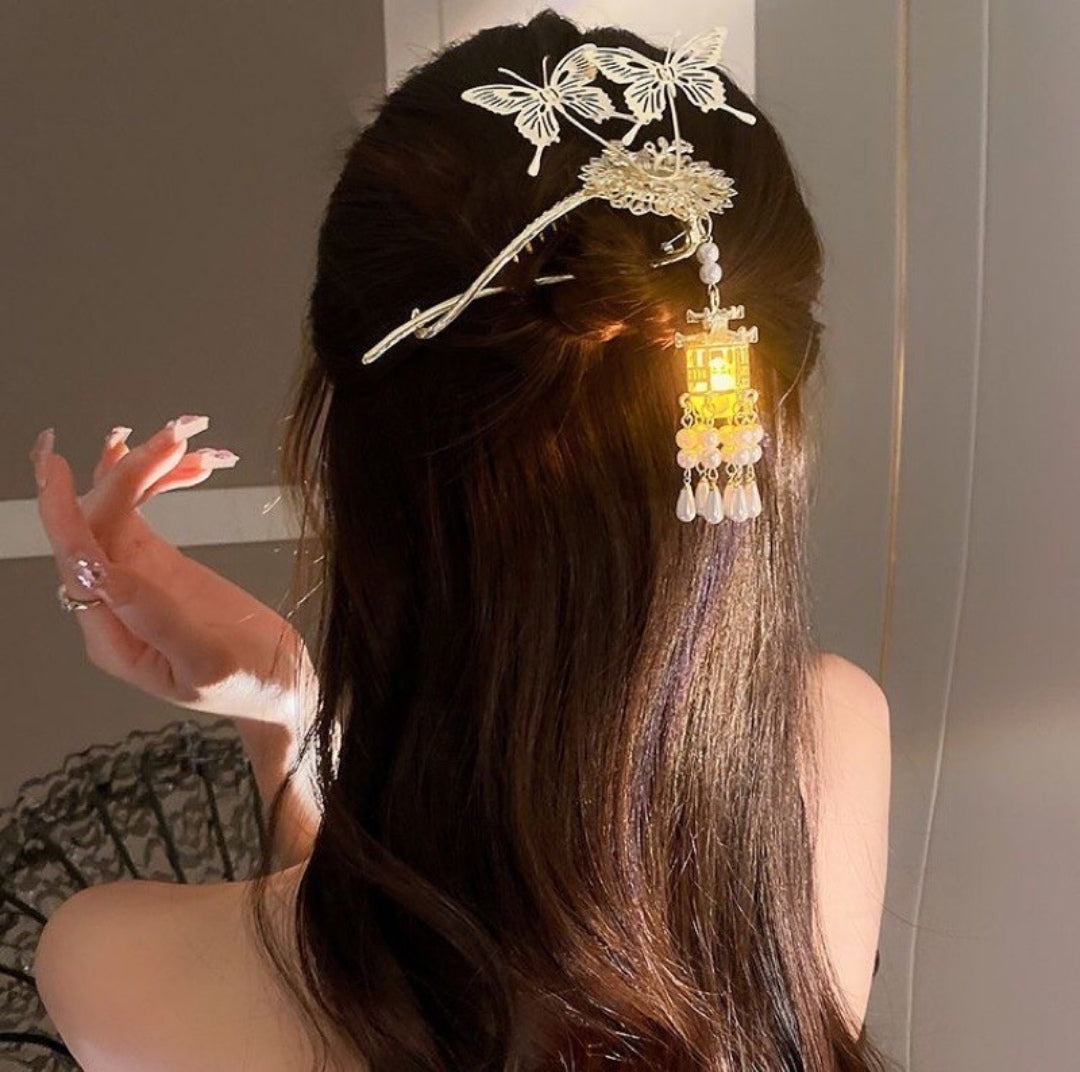 Lantern butterfly hairpin 【新中式】 - Yandan_hanfu_china