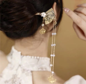 Fan tassel hairpin - Yandan_Hanfu
