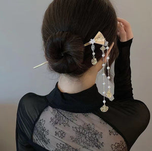 Fan tassel hairpin - Yandan_hanfu_china