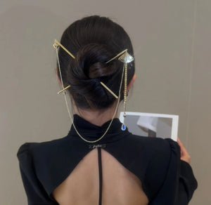 Fan Tassel Hairpin - Yandan_hanfu_china