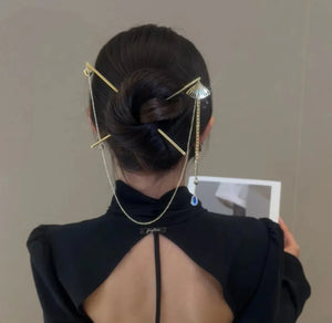 Fan Tassel Hairpin - Yandan_Hanfu