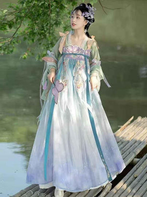 Tang Dynasty | Flower Hanfu Dress - Yandan_Hanfu