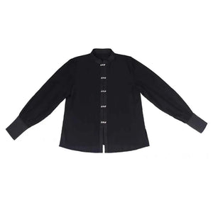 Black Modern Hanfu Mamian Dress - Yandan_Hanfu