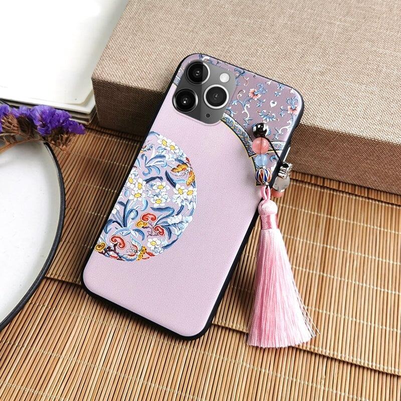 Chinese-style phonecase-喜相逢pink - Yandan_Hanfu