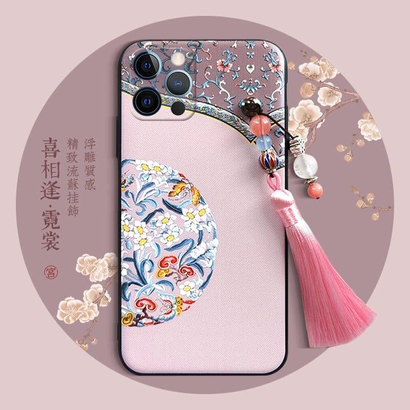 Chinese-style phonecase-喜相逢pink - Yandan_Hanfu