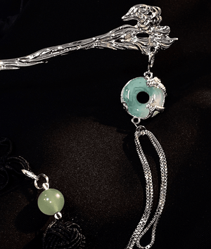 Dragon jade hairpin Yandan_hanfu_china