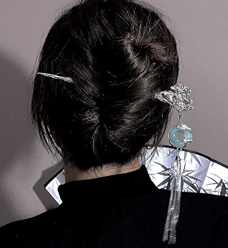 Dragon jade hairpin - Yandan_Hanfu