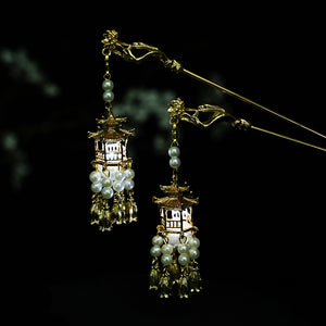 Shinning pavilion tassel hairpin - Yandan_hanfu_china