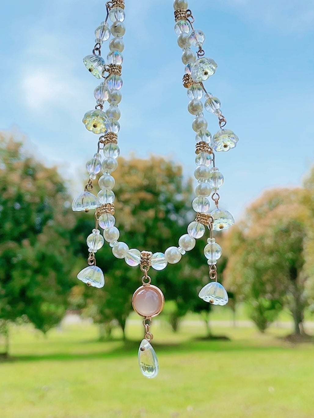 Tan dynasty style beads necklace - Yandan_hanfu_china