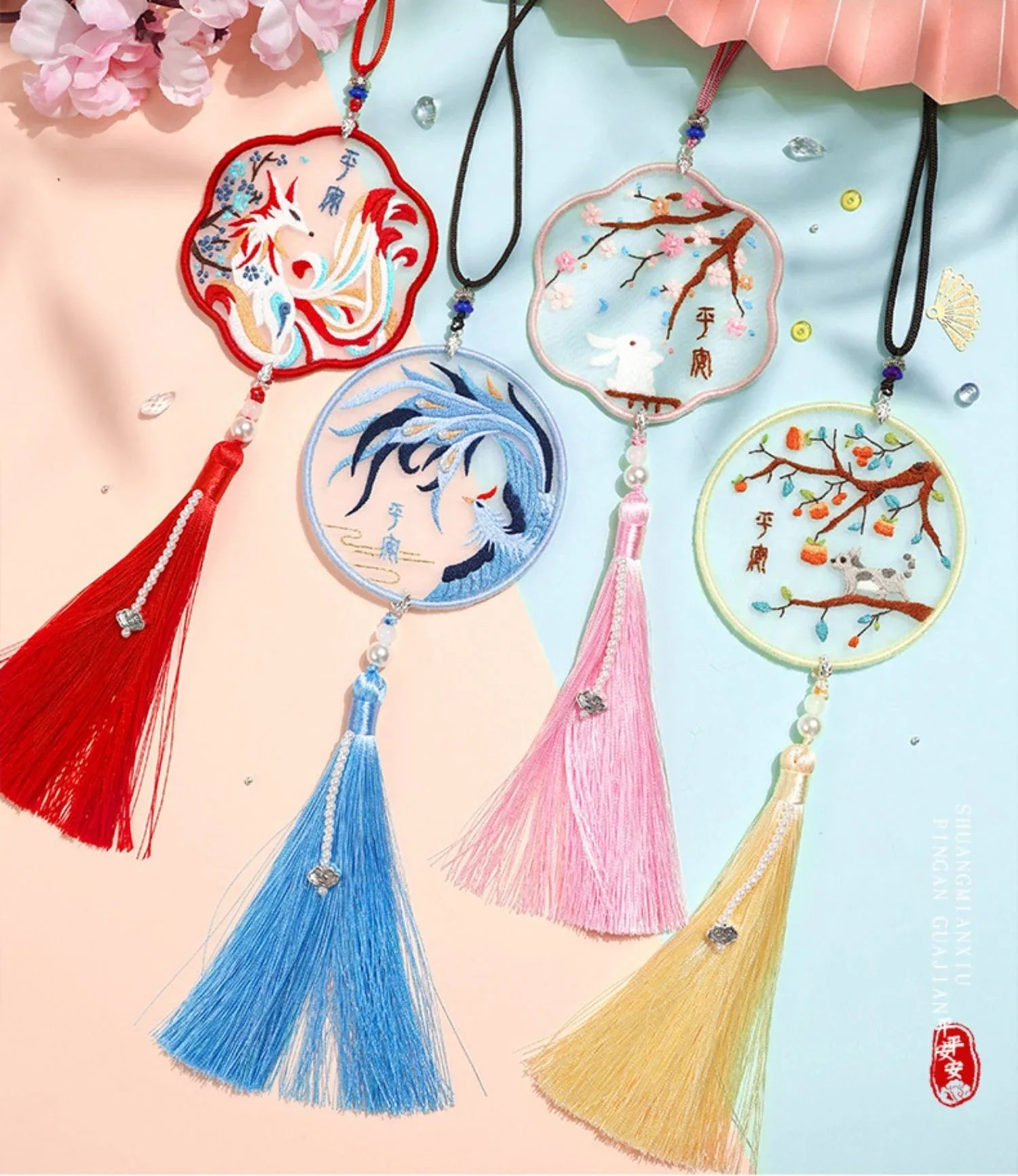 Handmade embroidery Lucky charm material pack – Yandan_Hanfu