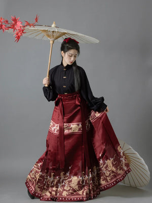 Ming Dynasty|JIUMI Modern Hanfu Set| Mamian - Yandan_Hanfu