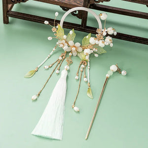 White orchid hairpin - Yandan_Hanfu