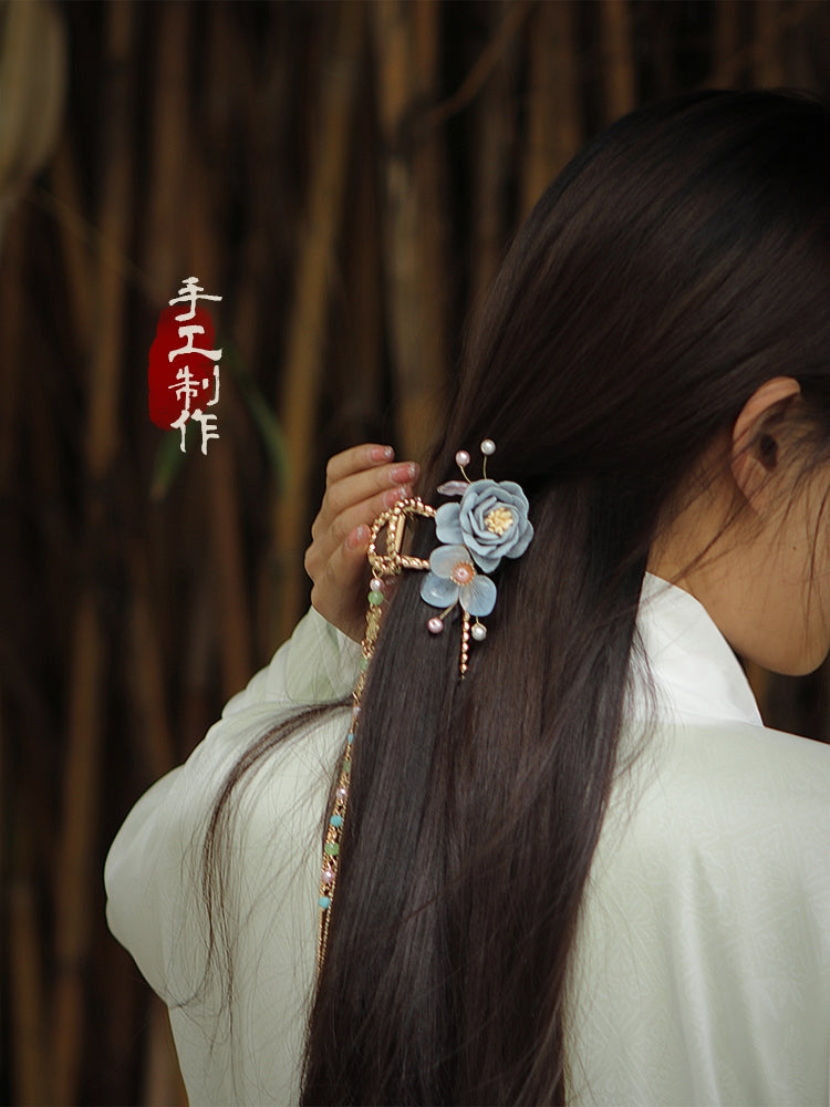 FlowerTassel Claw Clip - Yandan_hanfu_china