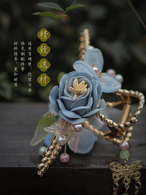 FlowerTassel Claw Clip - Yandan_hanfu_china