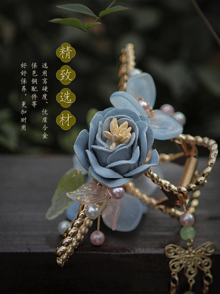 FlowerTassel Claw Clip - Yandan_hanfu_china