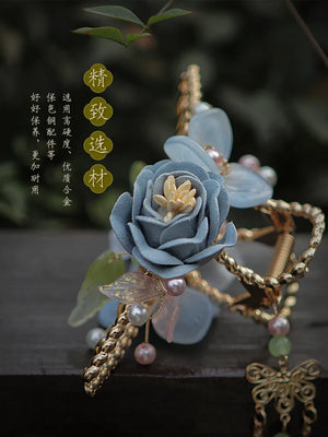 FlowerTassel Claw Clip - Yandan_Hanfu