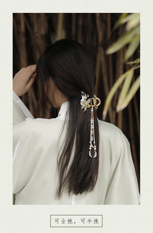 FlowerTassel Claw Clip - Yandan_hanfu_china