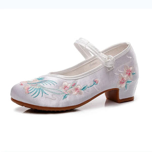 Qing Plum | Embroidered Hanfu Shoes - Yandan_Hanfu