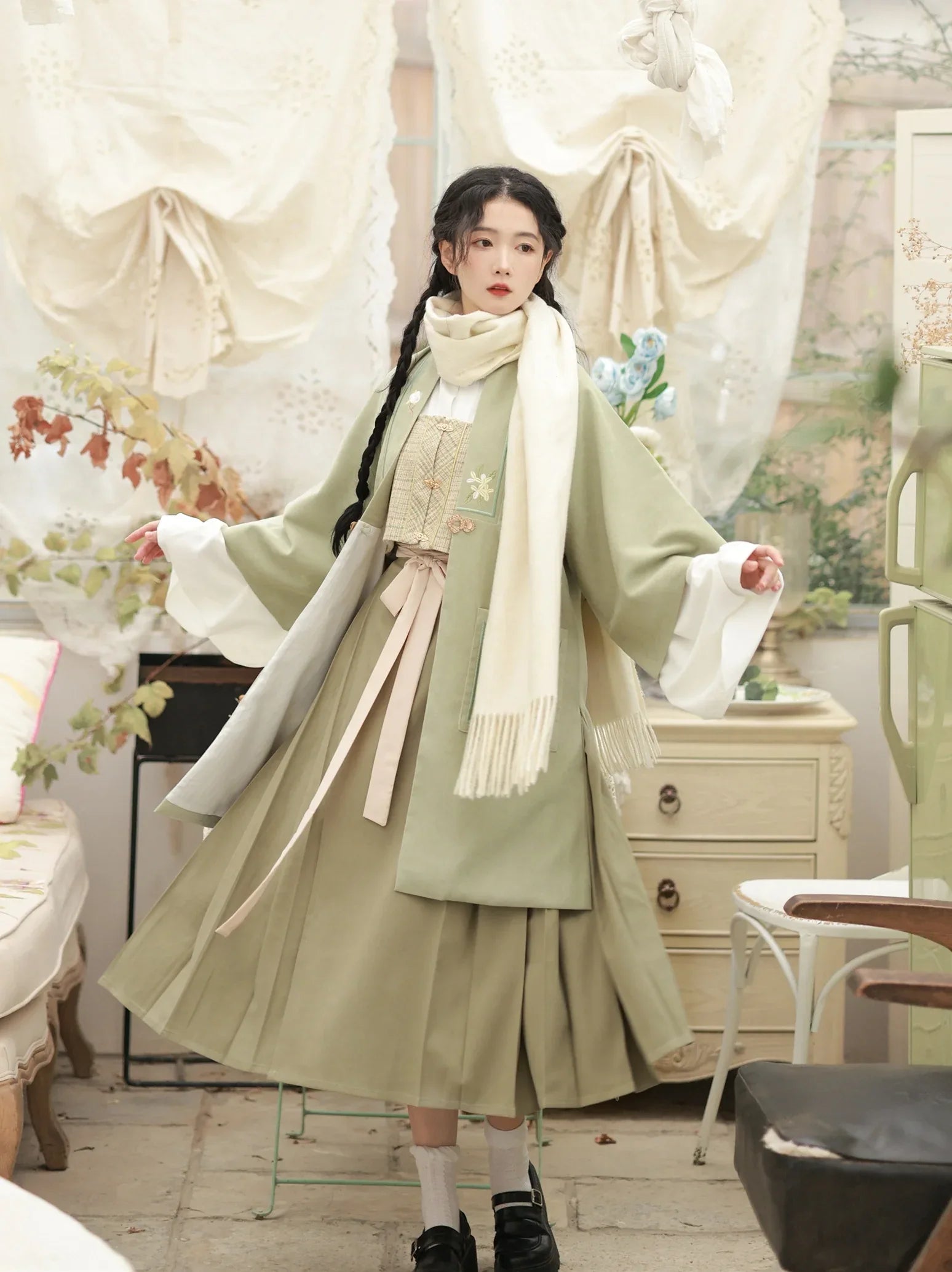 Ming Dynasty | Winter Modern Hanfu | Mamian - Yandan_Hanfu