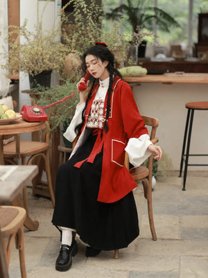 Ming Dynasty | Winter Modern Hanfu | Mamian - Yandan_Hanfu
